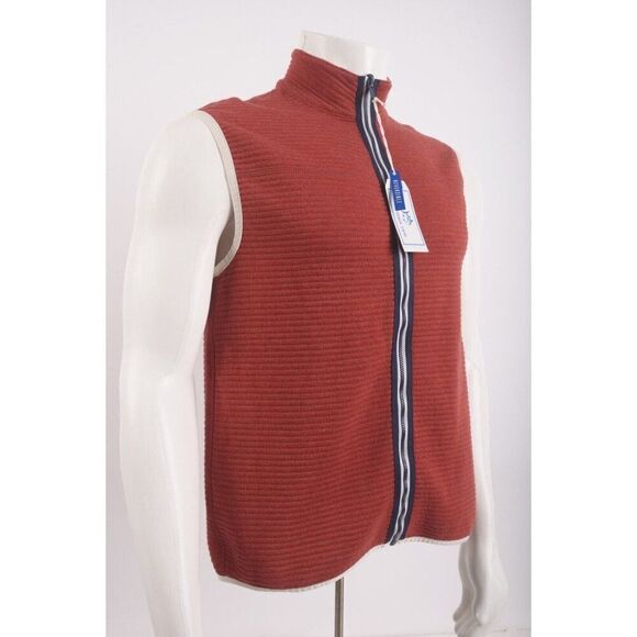 Southern Tide Mens Reversible Vest Jacket Ridgepoint M Red Gray 9590 NWT - Picture 2 of 11